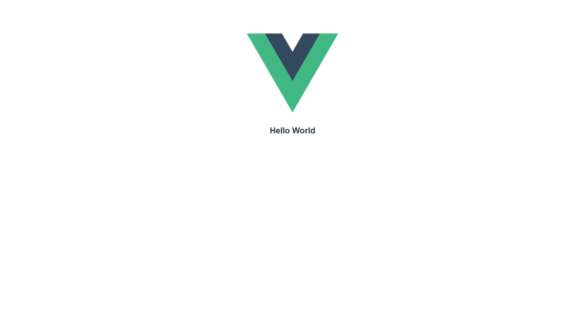 Vue component hello world